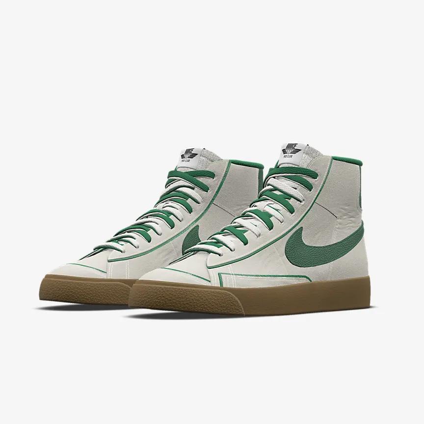 Giày Nike Blazer Mid '77 Unlocked By You Nam Xám Xanh Lá